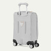 Back of VersaPack+ Soft Sided Compact Small Carry-On Spinner in Silver