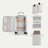 Interior of Silver VersaPack+ Soft Sided Compact Small Carry-On Spinner with Removable Organizer and Travel Laundry Bag