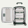 Interior of Green VersaPack+ Soft Sided Compact Small Carry-On Spinner with Compression Organizer