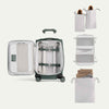 Interior of Green VersaPack+ Soft Sided Compact Small Carry-On Spinner with Removable Organizer and Travel Laundry Bag