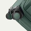 Self-Aligning Spinner Wheels of the Green VersaPack+ Soft Sided Compact Small Carry-On Spinner