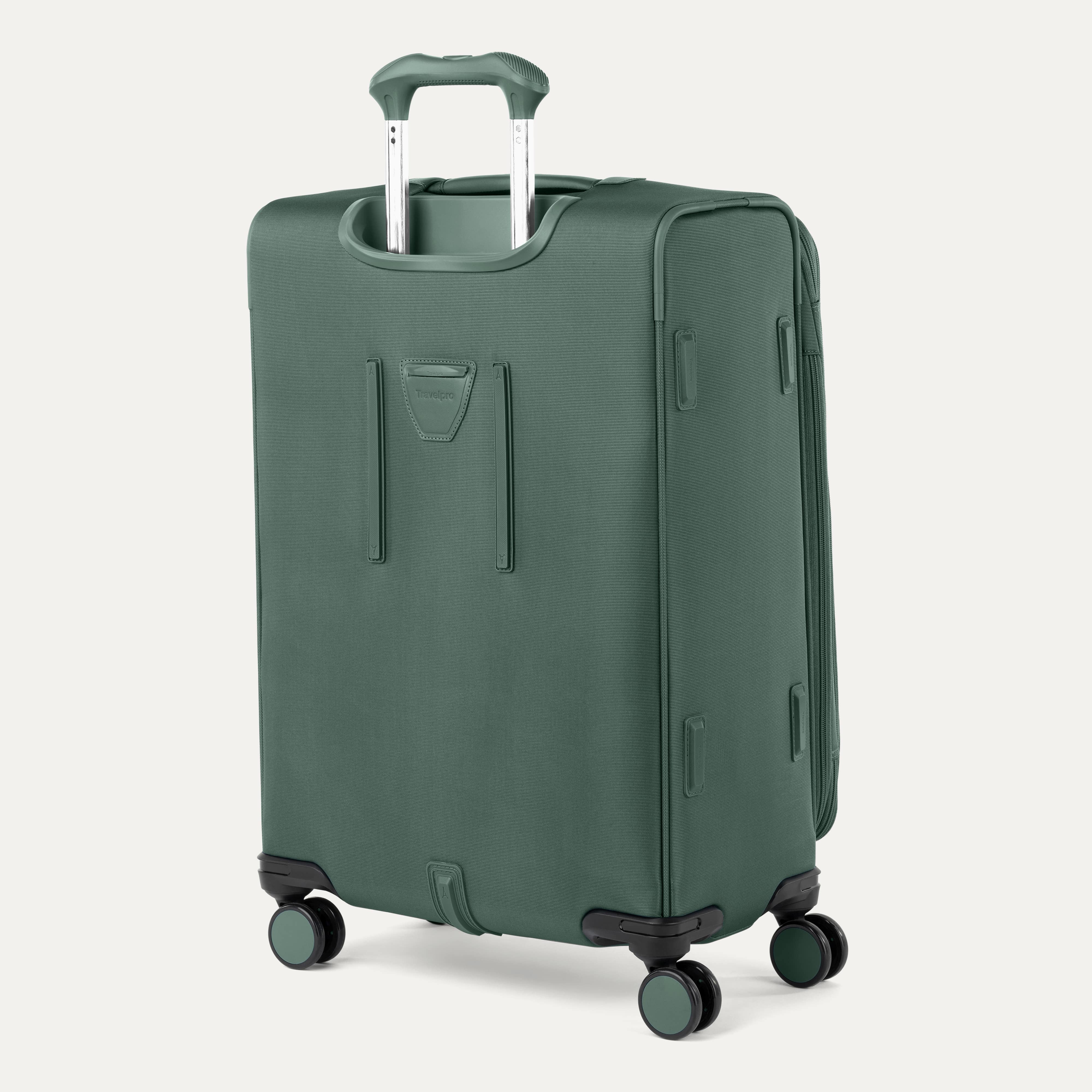 Back of VersaPack+ Medium Check-In Luggage Spinner in Green
