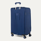Back of Softsided VersaPack+ Extra Large Checked Luggage Spinner in Blue