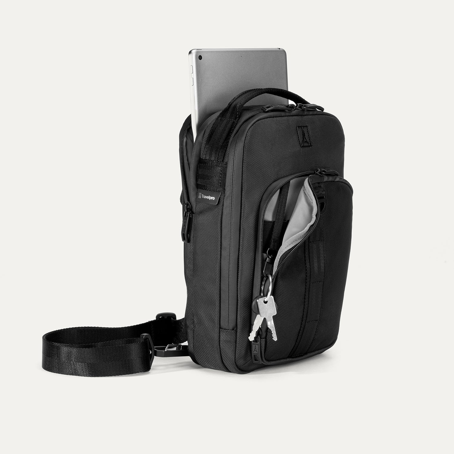 best crossbody bag tablet travel Travelpro Altitude Crossbody Bag 6L in Aviator Navy