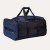 Angled front view of the Travelpro Altitude Convertible Duffel/Backpack in Aviator Navy, featuring multiple exterior pockets and dual top carry handles.

