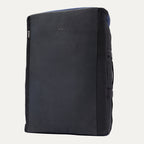 Upright front view of the Travelpro Altitude Convertible Duffel/Backpack in Aviator Navy, showing smooth base panel with subtle logo detailing.
