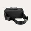Rear view of Travelpro Altitude Sling 2L in Jet Black, showing adjustable strap and smooth back panel.
