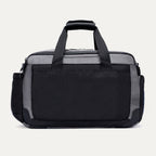 Rear view of the Travelpro Altitude Day-to-Day Duffel in Falcon Grey, featuring a full-width exterior slip pocket.
