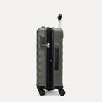 Side view of Travelpro Maxlite Air V2 Hardside Spinner in Slate Green, showing expandable zipper and TSA lock.
