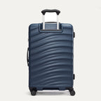 Rear view of Travelpro Maxlite Air V2 Expandable Spinner in Midnight Blue, featuring a telescoping PowerScope Lite Handle.
