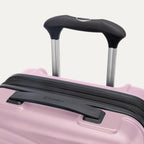 Close-up of Travelpro Maxlite Air V2 in Forever Pink, showing PowerScope Lite Handle and low-profile top carry handle.