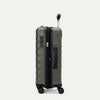 Side view of Travelpro Maxlite Air V2 Carry-On Hardside Spinner in Slate Green, featuring TSA Approved Locks and Low-Profile Side Carry Handles.
