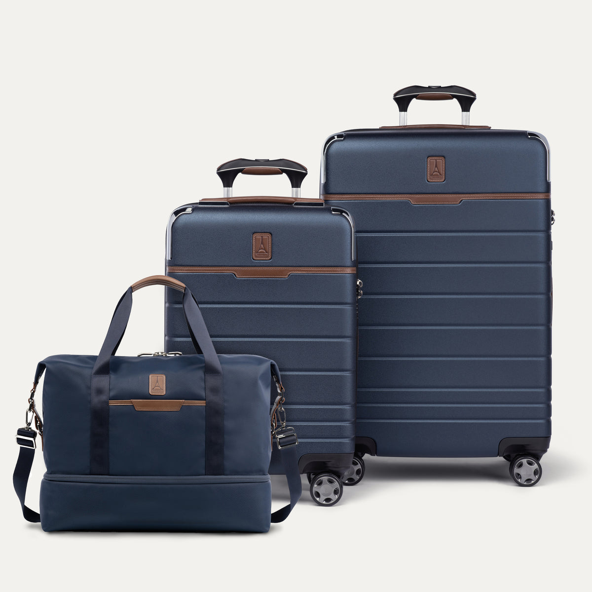 leisure gear Travelpro x Travel + Leisure Carry-On Luggage /Medium Check-In /Drop-Bottom Weekender Bag Set