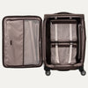 Open suitcase with expandable frame, shown with interior compartments on a white background.