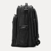 Black backpack on a white background