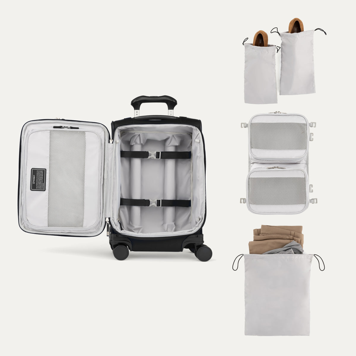 backpack travel accessories Versapack+ Carry-On Spinner Luggage /Travelpro Altitude Large Backpack Set
