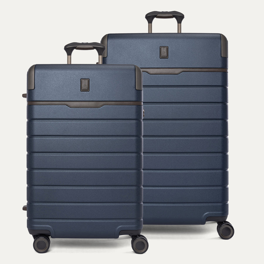 Travelpro Platinum Reserve Medium / Large Check-In Hardside Set in Midnight Trail, both pieces shown together