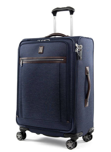 Platinum Elite soft sided check in luggage in Navy.
