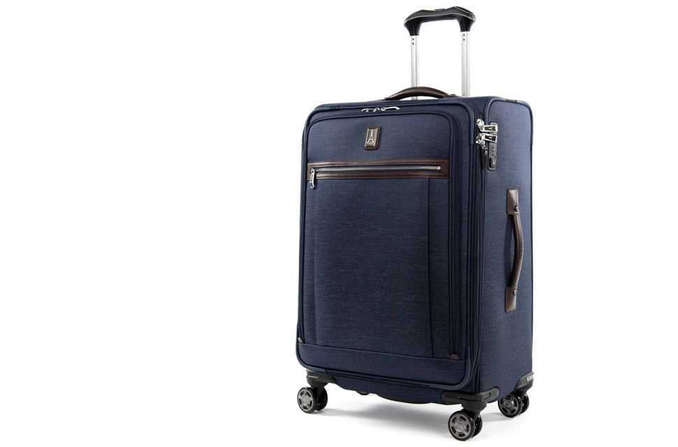 Platinum Elite soft sided check in luggage in Navy.