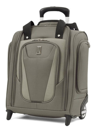 Maxlite 5 soft sided underseat luggage with wheels in Green.
