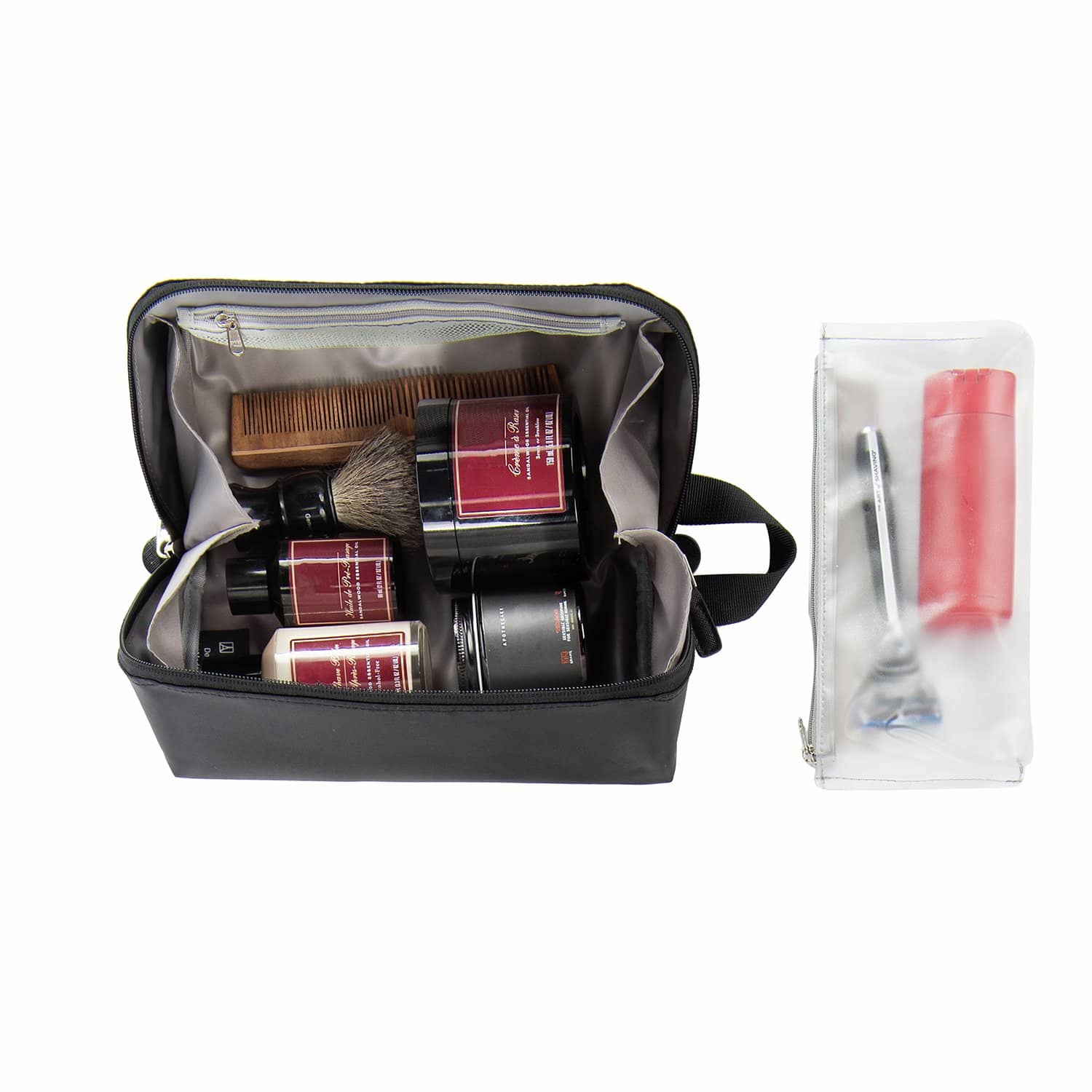 Large Capacity Cosmetic Women's Makeup Travel Bag Portable Leather Cosmetics  Bag (Random Colour)