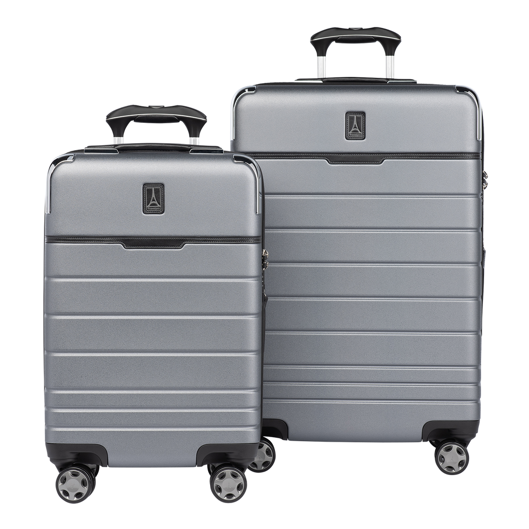 Travelpro x Travel + Leisure Women's Compact Carry-On Luggage /Medium Check-In Set in White Sand | Travel Suitcase