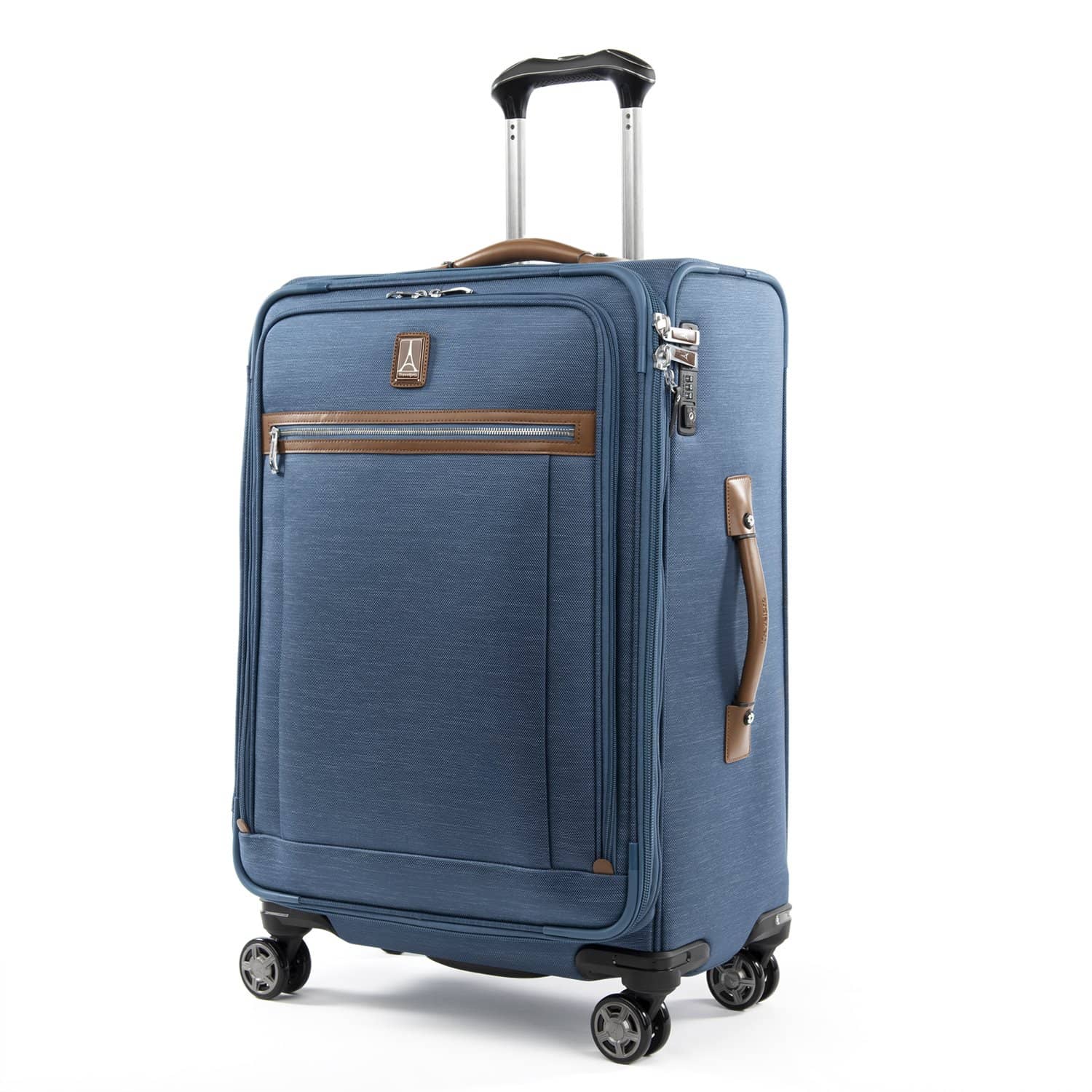 Travelpro Platinum Elite 25” Check-In Spinner 4-wheel rolling luggage blue